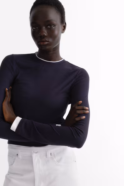 Свитер с эффектом слоев- Заказать в России