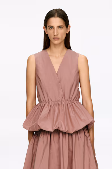 Топ из тафты с баской- Заказать в России