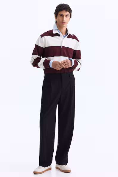 Классические брюки из шерстяной смеси свободного кроя- Заказать в России