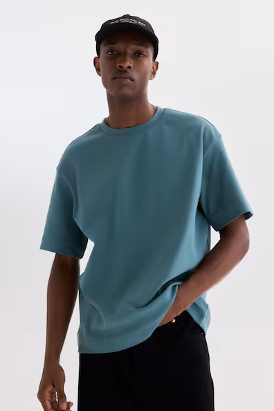 Футболка свободного кроя из интерлока