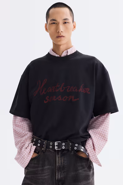 Футболка с принтом оверсайз- Заказать в России