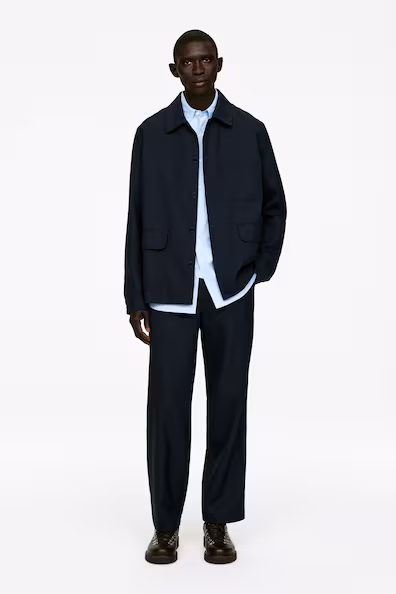 Пальто из ткани хопсак с смесью шерсти- Заказать в России