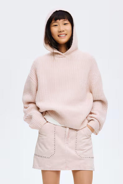 Юбка из джинсовой ткани с заклепками- Заказать в России