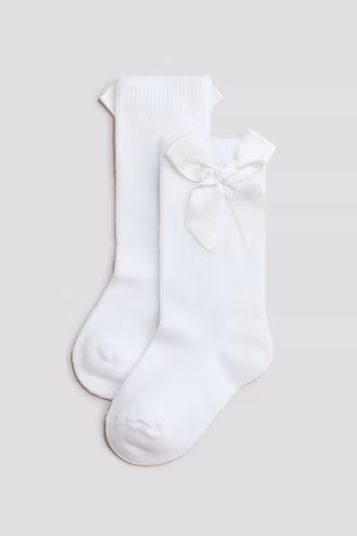 Носки до колена с декоративным бантом- Заказать в России