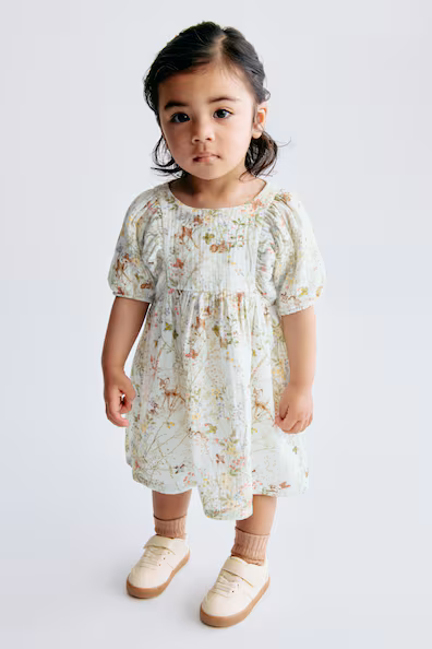 Платье из хлопкового муслина- Заказать в России