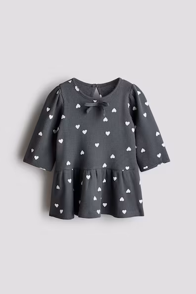 Платье из хлопковой ткани с принтом- Заказать в России