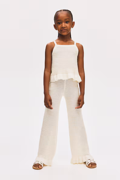 Леггинсы из хлопкового трикотажа с расклешенными штанинами- Заказать в России