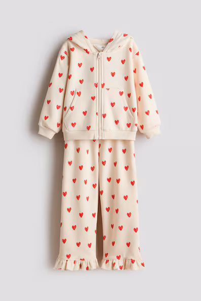 Двухштучный комплект из ткани мольтона с принтом