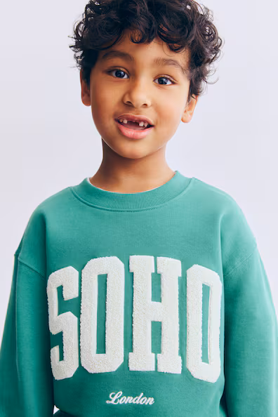 Толстовка с принтом и круглым вырезом