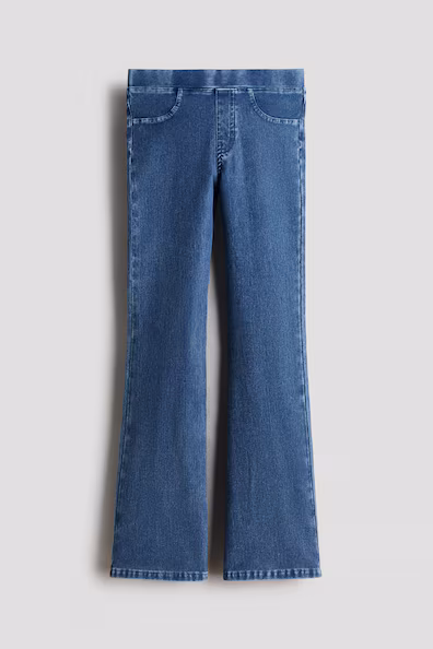 Джеггинсы-клеш с эффектом джинсы- Заказать в России