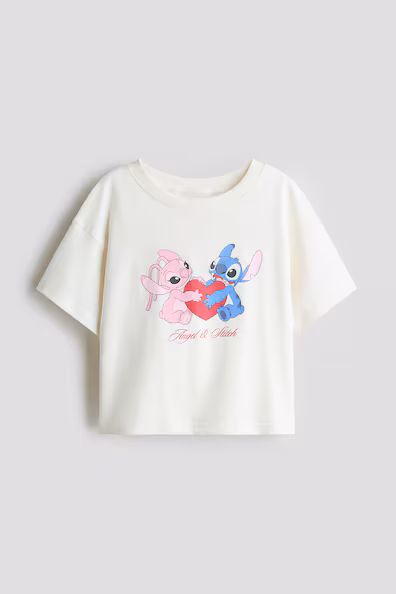 Футболка из хлопка с принтами