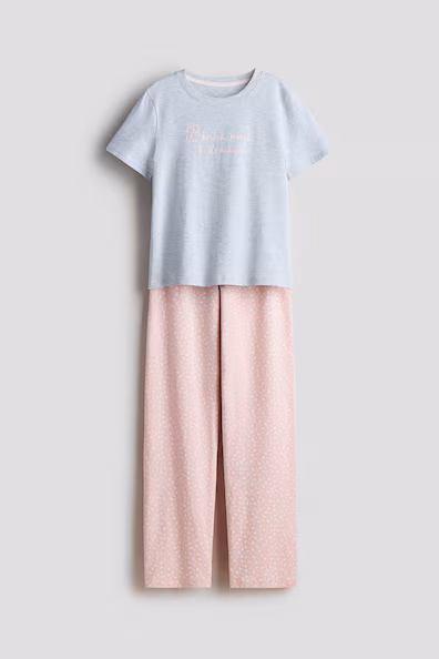 Пижама с принтом из хлопка- Заказать в России