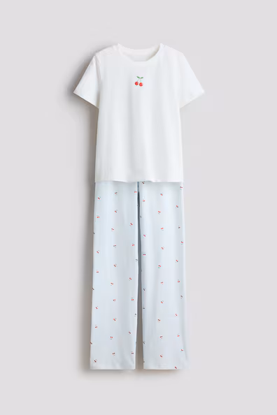Пижама с принтом из хлопка- Заказать в России