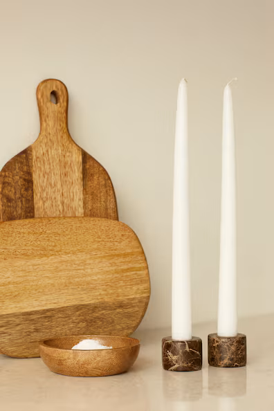 H&M Мраморный небольшой подсвечник