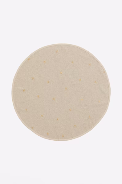 Коврик под рождественскую ёлку из льняной смеси