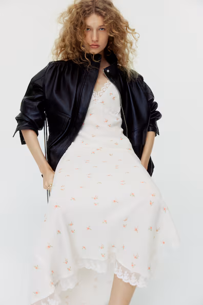 Юбка из вискозы с кружевом- Заказать в России