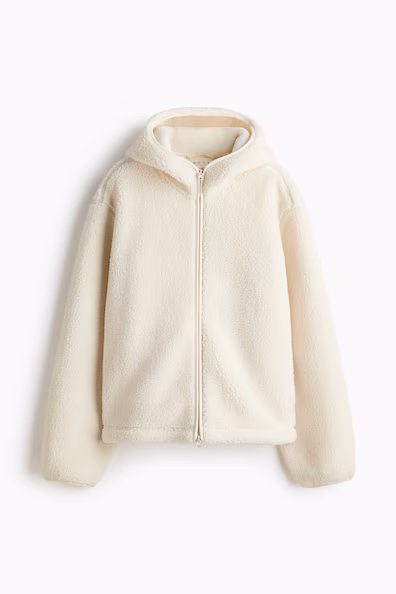 Плюшевая спортивная куртка LOOSE FIT с капюшоном- Заказать в России