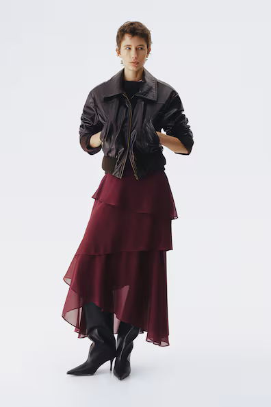 Юбка с оборками из шифона- Заказать в России