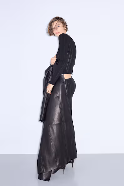 Юбка из рубчиковой ткани- Заказать в России