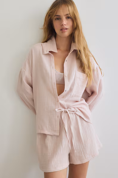 Пижама из рубашки и шорты- Заказать в России