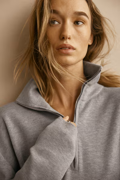 Оверсайз свитер с молнией- Заказать в России