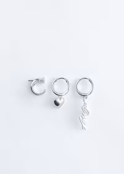 Набор серег-кольцец с мотивом- Заказать в России