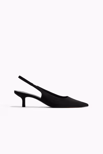 Классические босоножки с открытым каблуком