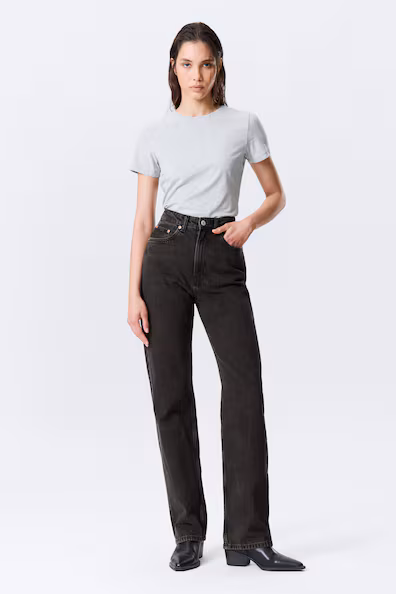 Прямые джинсы с высокой посадкой ROWE- Заказать в России