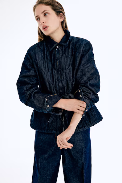 Стеганая джинсовая куртка- Заказать в России