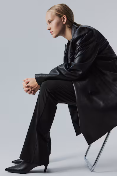 Брюки-клеш из четырехсторонней эластичной ткани- Заказать в России