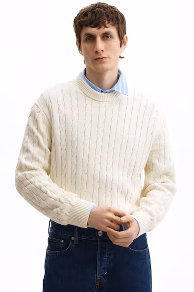 Свитер крупной вязки REGULAR FIT- Заказать в России