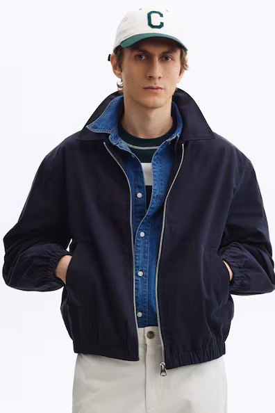 Пальто из хлопка с воротником- Заказать в России