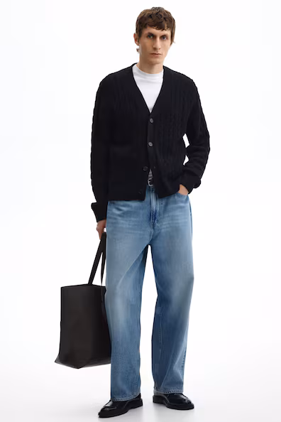 Кардиган из трикотажа свободного кроя