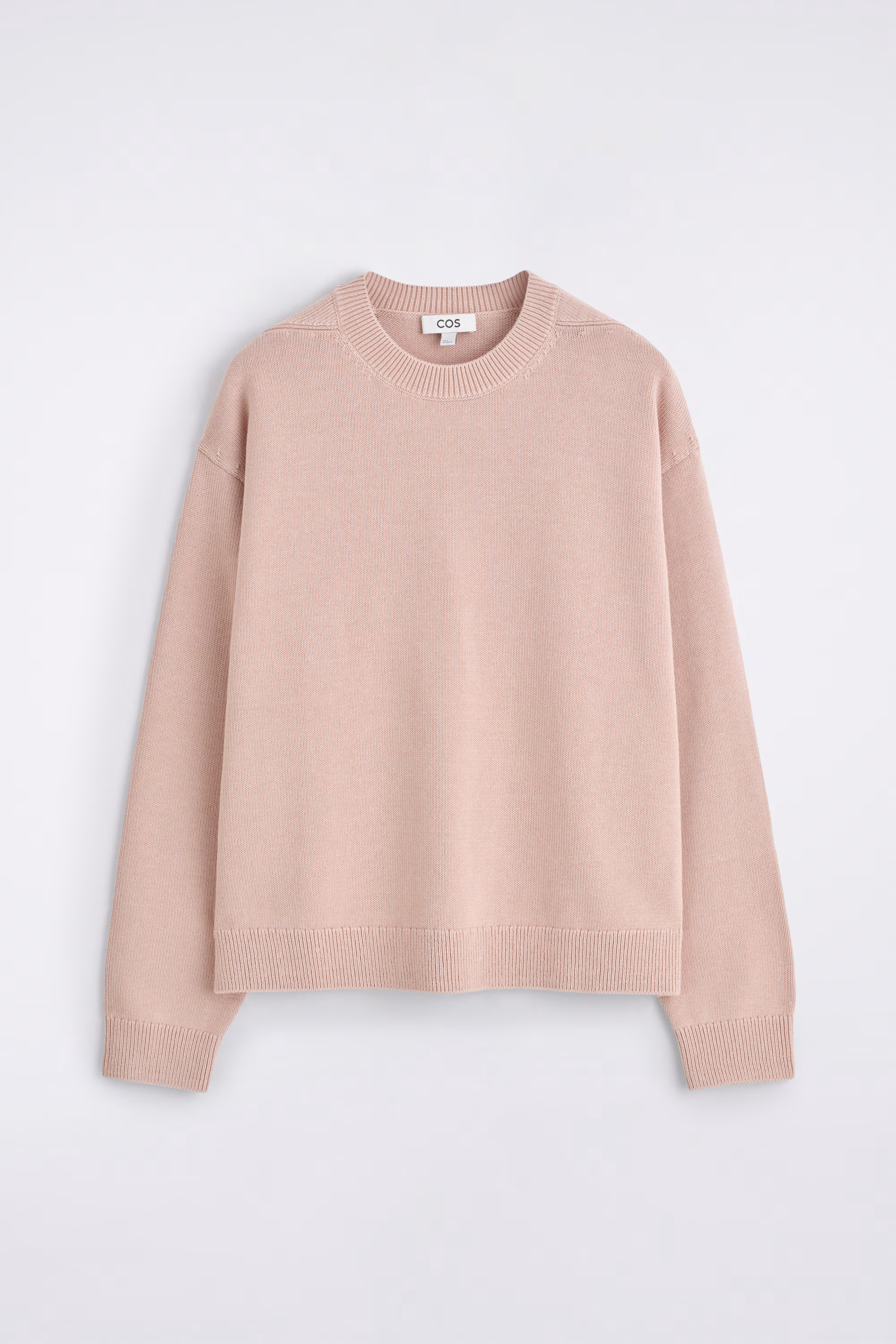 Пуловер из хлопкового трикотажа с круглым вырезом- Заказать в России