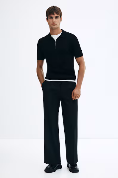 Поло SLIM FIT с молнией