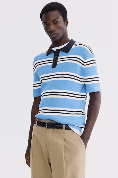 Поло с рубчиковым воротником REGULAR FIT