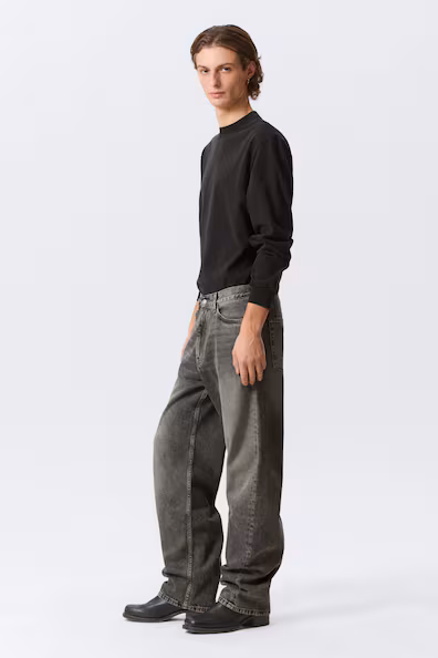 Джинсы унисекс GALAXY с средней посадкой и прямыми широкими штанинами- Заказать в России