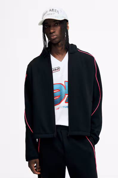 H&M Толстовка с капюшоном на молнии свободного кроя купить с доставкой.