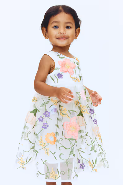 Платье из вышитой органзы- Заказать в России