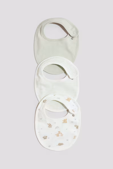 H&M Набор из 3 слюнявчиков из махры