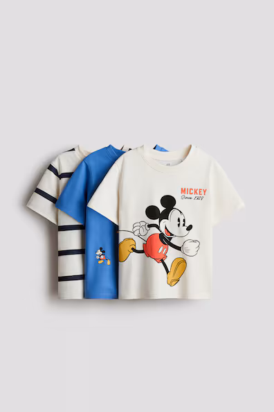 Набор 3 футболок с принтами