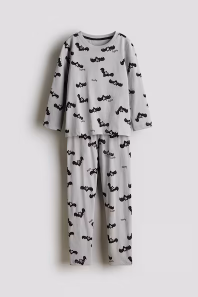Пижама из хлопка с принтом- Заказать в России