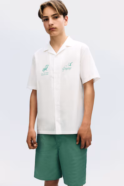 Рубашка курортная из хлопка- Заказать в России