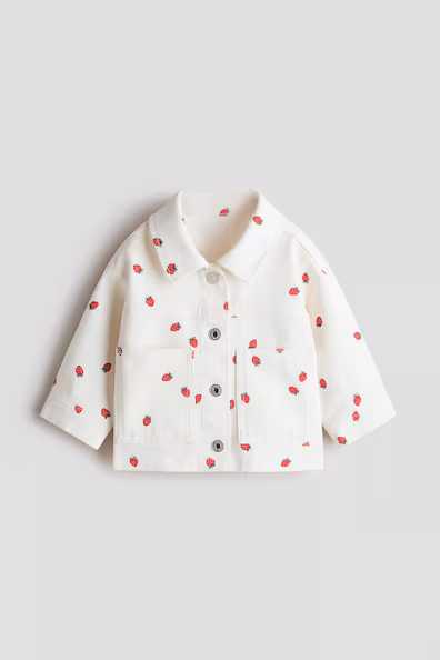 Утепленное пальто с принтом из хлопкового холста H&M- Заказать в России