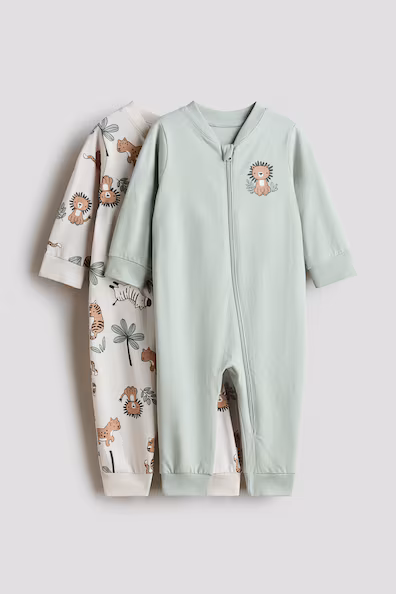 Набор из 2 пижам из хлопка с принтом- Заказать в России