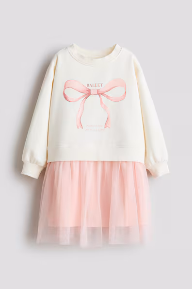 H&M Свитшотовое платье с юбкой из тюля