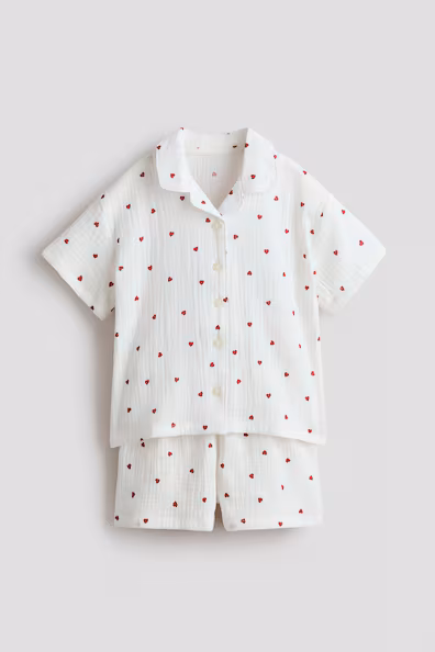 H&M Пижама из плюшевой ткани с узором