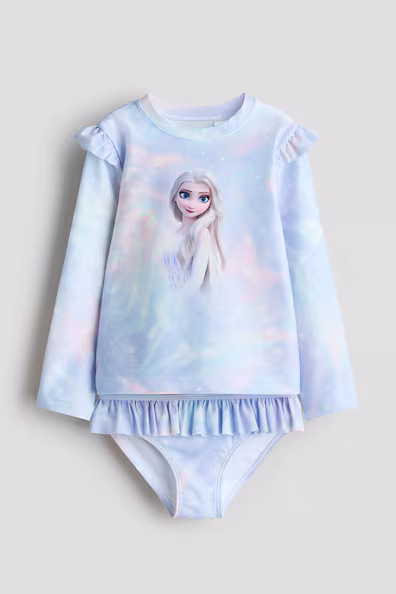 H&M Купальный комплект с защитой от солнца UPF 50 с принтом