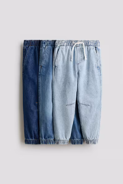 Набор из 3 джоггеров из джинсы- Заказать в России