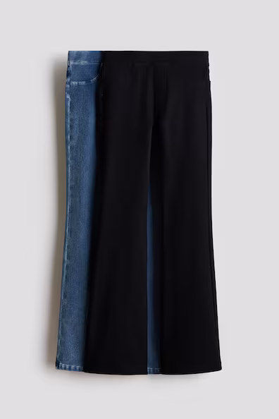 H&M Набор из 2 джеггинсов с расклешенными штанинами